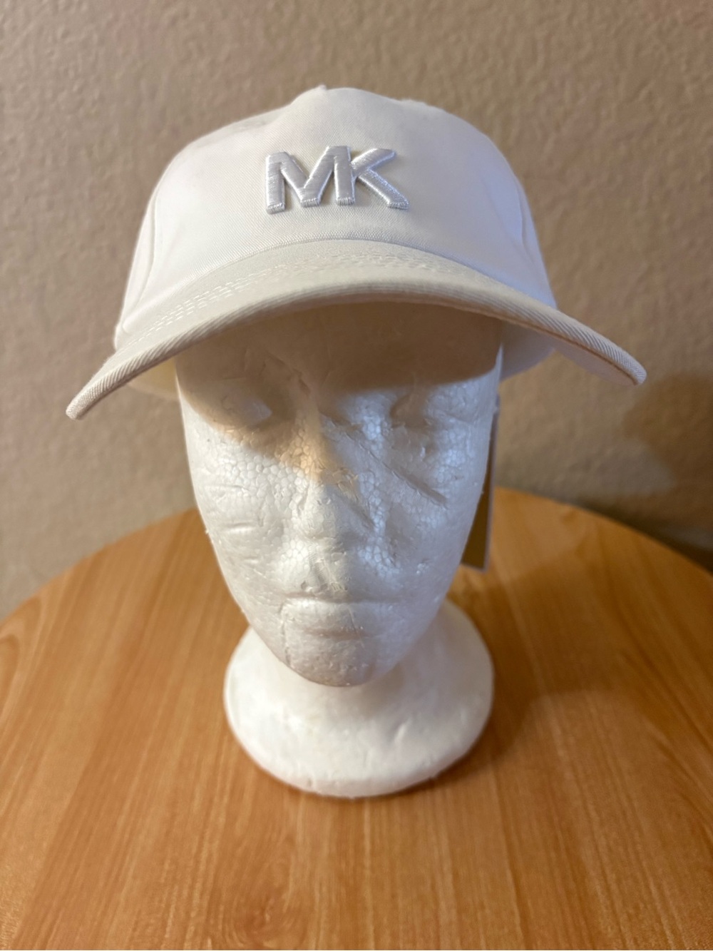 Michael Kors White MK Embroidered Logo Baseball Cap Unisex Adjustable MSRP $78
